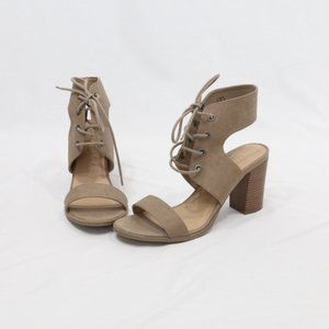 Madden Girl Grace Lace Up Block Heel